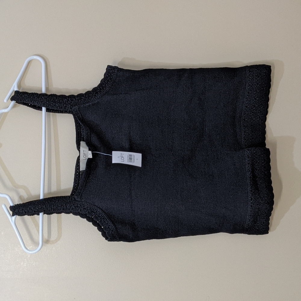 NWT knitted top Loft S black
